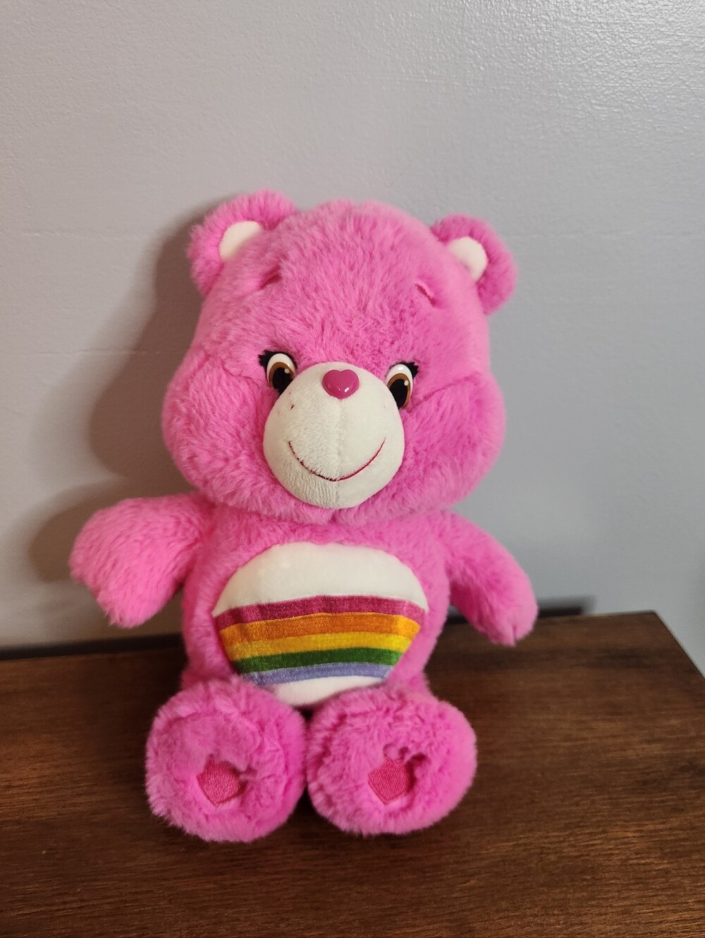 Care Bears 2014 Cheer Bear 14inch Plush Shelf Rainbow